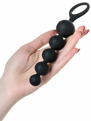 Satisfyer Набор анальных цепочек Beads J01756, черный фото 7