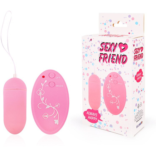 Виброяйцо с дистанционным управлением , цвет розовый