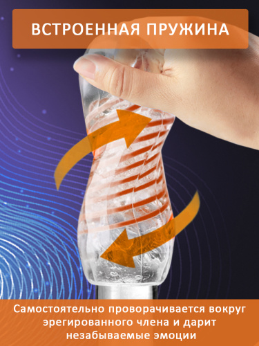 Tenga SPINNER Мастурбатор Beads (SPN-005), бесцветный/оранжевый фото 7