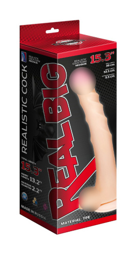 Фаллоимитатор неоскин - СУПЕРГИГАНТ с присоской в коробке 957903 RU