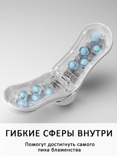 Tenga Мастурбатор Flip ORB Rush, синий фото 7