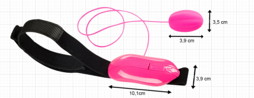 Виброяйцо "Play Ball" с пультом управления, розовое фото 7