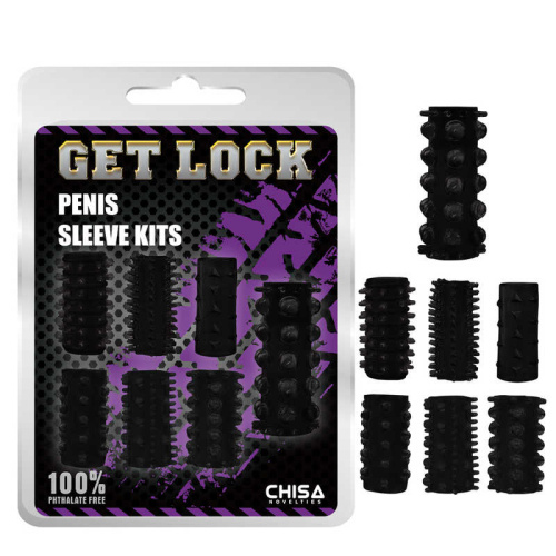 Набор насадок 7 шт Penis Sleeve Kits, черные 330325419-CN фото 2