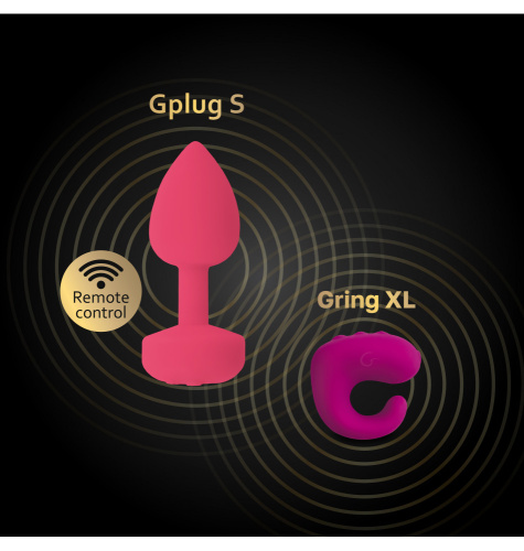 Gvibe Gplug Small - Инновационная маленькая дизайнерская пробка с вибрацией, 8х2.8 см (розовая) фото 7