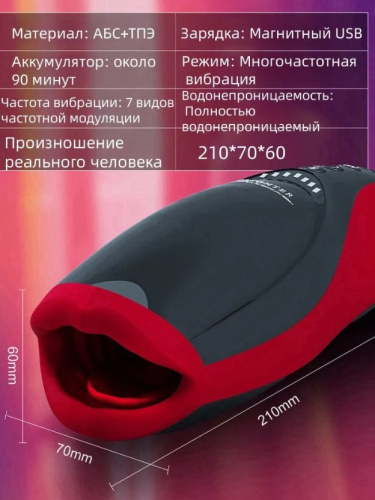 Мастурбатор "Пылающие губы" фото 3