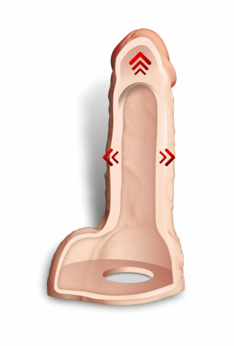 Фаллоудлинитель с мошонкой 690403 ru фото 2