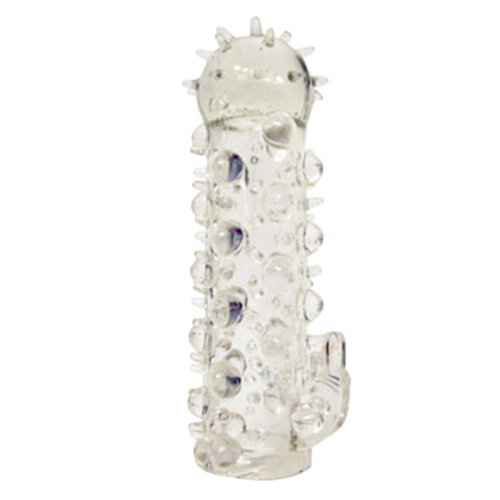 НАСАДКА ЗАКРЫТАЯ "CRYSTAL SLEEVE" L 120 мм, с усиками и пупырышками арт. EE-10019