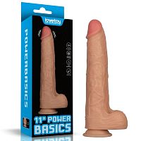 Реалистичный вибратор  11'' Vibrating Power Basics Cock 111207 LV