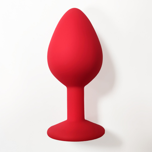 Анальная пробка силиконовая красная M 068 RY, коробка