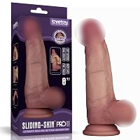 417101 8-дюймовый силиконовый фаллоимитатор Sliding Skin Pro II