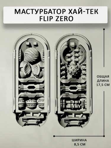 Мастурбатор хай-тек "Flip Zero", черный фото 4