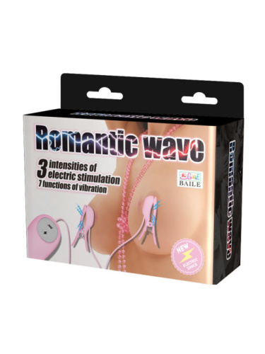 Romantic Wave Зажимы для сосков с вибро и электростимуляцией фото 3