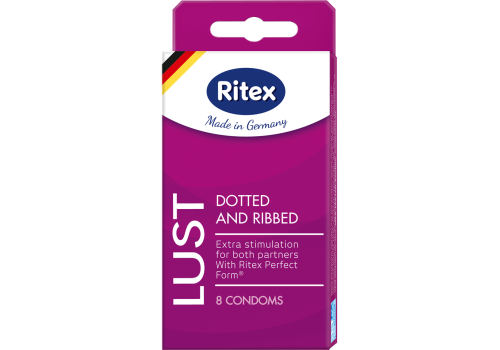 Презервативы Ritex Lust-8 с рифлением и пупырышками