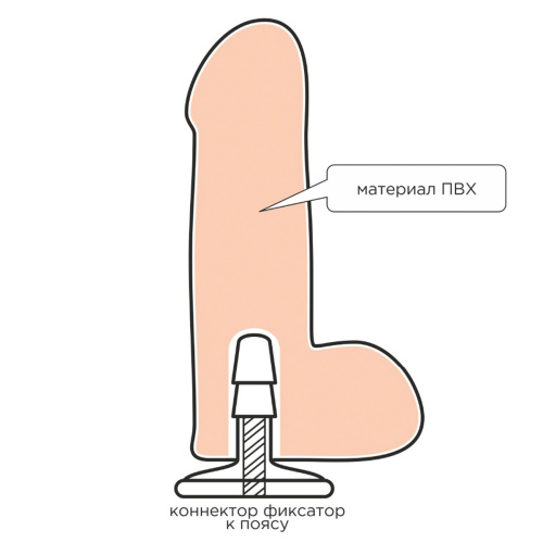 Пояс премиум WOMAN LONG с 3 насадками 303803 RU фото 3