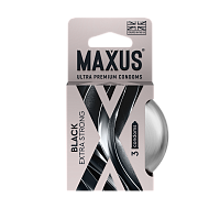 Презервативы MAXUS Extra Strong №3  черные, утолщенные, 3 шт