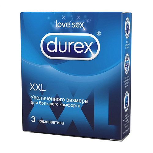 Дюрекс-3 XXL увеличенного размера презервативы