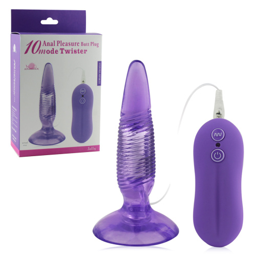 Втулка анальная с вибрацией, "10 Mode Twister", фиолетовая фото 2
