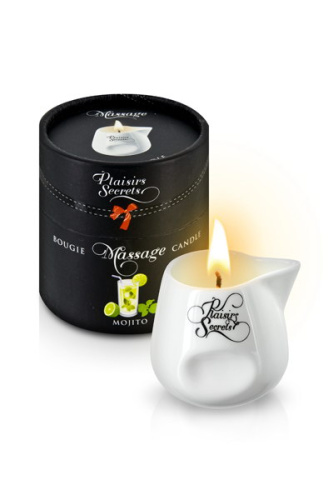 Plaisir Secret Массажная свеча Bougie Massage Candle с ароматом мохито, 80 мл