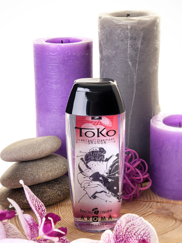 Лубрикант на водной основе "Тoko Aroma", вкус вишня 165мл	 фото 7