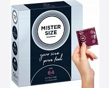 Презервативы MISTER SIZE 64,  3 шт