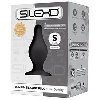 Черная малая анальная пробка SileXD - 7,2 см.