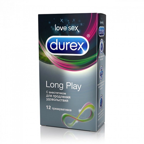 Дюрекс-12 Long Play с анестетиком для продления удовольствия презервативы