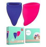 Набор менструальных чаш "Fun Cup Explore Kit", розовый