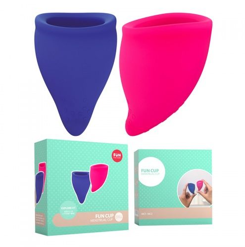 Набор менструальных чаш "Fun Cup Explore Kit", розовый