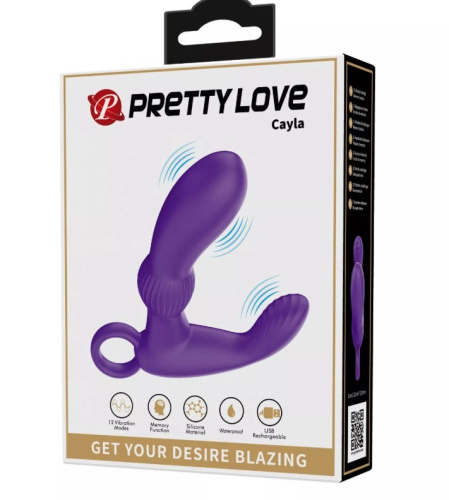 Фиолетовый вибромассажёр для массажа простаты Cayla 