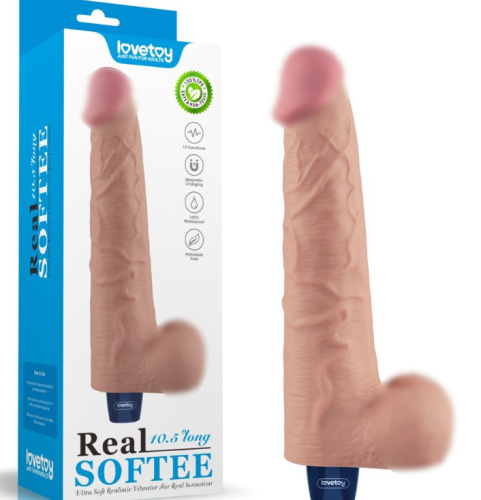 Реалистичный вибратор 10,5" REAL SOFTEE