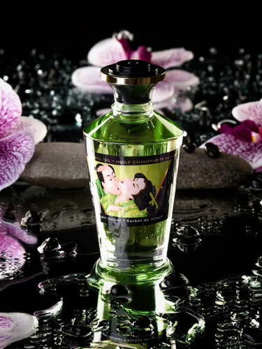 Масло массажное разогревающее съедобное Полночный щербет 100 мл фото 5