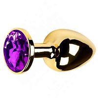 Мини-плаг с кристаллом цвета фиолетовый Rosebud M 005 RY