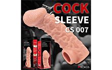 CS.007-M / Насадка на фаллос с имитацией пирсинга COCK SLEEVE CS.007-M