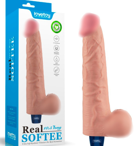 Реалистичный вибратор 10,5" REAL SOFTEE