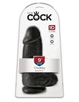 5532-23 PD / Фаллоимитатор реалистик утолщенный King Cock Chubby - Black