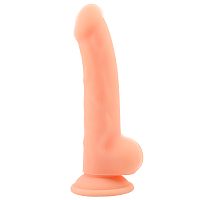 Фаллоимитатор на присоске с мошонкой Naked Legend Trooper, телесный