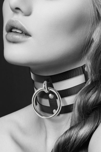 Чокер широкий "Кольцо" CHOKER FETISH NOIR фото 2