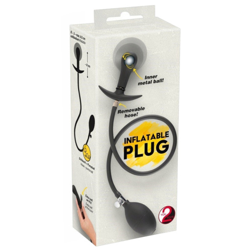 Черная анальная втулка-расширитель Inflatable Plug фото 3 Черная анальная втулка-расширитель Inflatable Plug фото 3