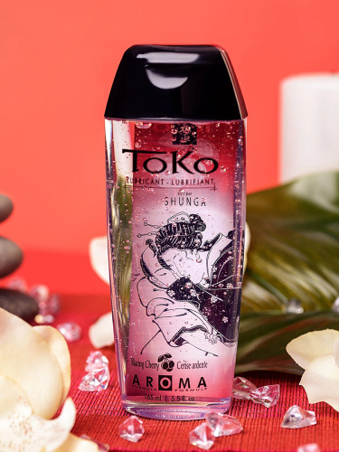 Лубрикант на водной основе "Тoko Aroma", вкус вишня 165мл	 фото 6