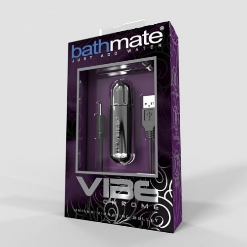 Серебристая перезаряжаемая вибропуля Bathmate Vibrating Bullet Vibe Chrome BM-V-CH фото 3