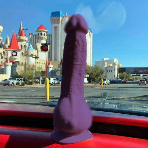 Gvibe Greal - Супер реалистичный вибратор из Bioskin, 22х3.7 см (фиолетовый) фото 5