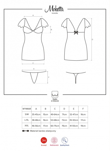 Сорочка и трусики L/XL "Moketta"  фото 8