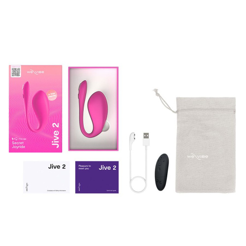 Вибратор We-Vibe Jive 2 розовый, в комплекте батарейка для пульта SNJV4SG3 фото 2