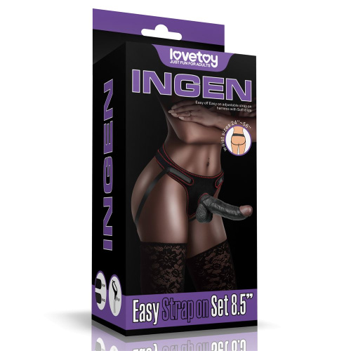 Страпон Vibrating Easy Strapon Set 8.5'' Black 715128 LV фото 2 Страпон Vibrating Easy Strapon Set 8.5'' Black 715128 LV фото 2