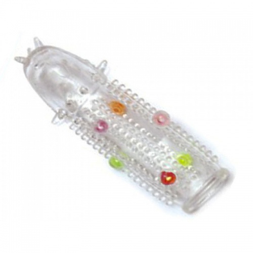 Насадка на фаллос с закрытой головкой прозрачная