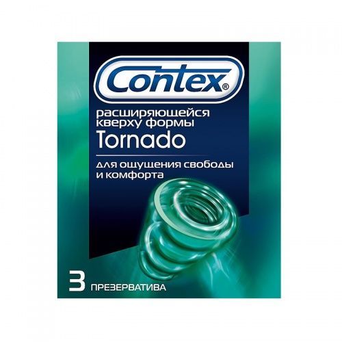 Контекс-3 Tornado специальной расширяющейся формы презервативы