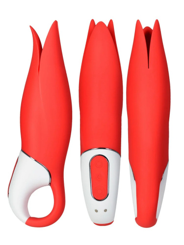 Satisfyer Вибратор Power Flower с лепестками 18.8 см, красный фото 5