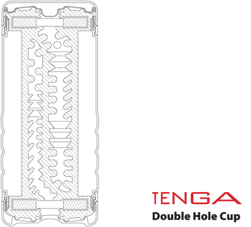 Мастурбатор U.S. Tenga - Double Hole CUP фото 6