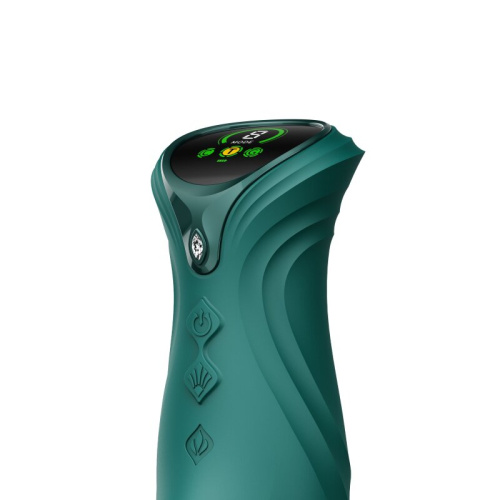 Вибратор ZALO Mose 2 Rabbit с функцией поступательных движений,изумрудный  фото 2