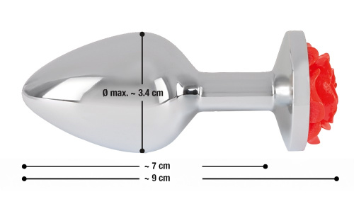 Анальная втулка с алой розой фото 5